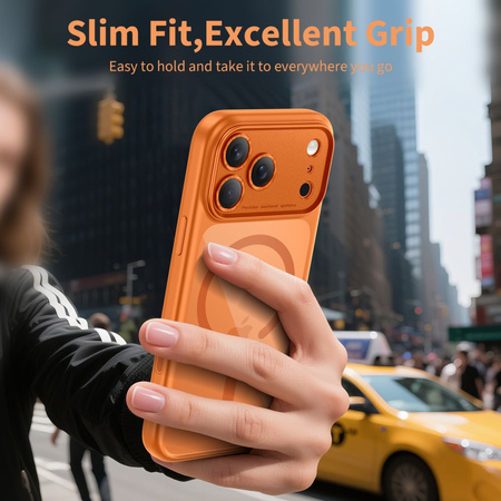 TECH-PROTECT MAGPEAK MAGSAFE CC IPHONE 17 PRO COSMIC ORANGE/CLEAR