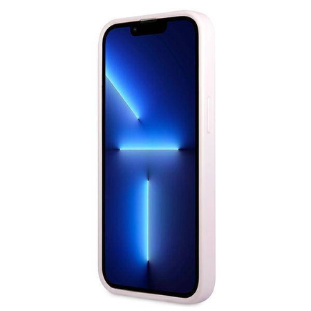 Original Handyhülle IPHONE 13 MINI Guess Saffiano Hot Stamp & Metal Logo (GUHCP13SPSASBPU) violett