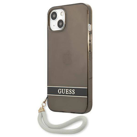Guess GUHCP13SHTSGSK iPhone 13 mini 5,4 &quot;schwarz / schwarz Hardcase Translucent Stap