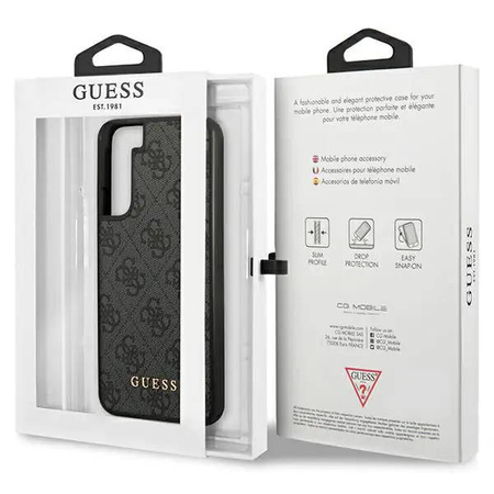 Guess 4G Metal Logo - Etui Samsung Galaxy S23 (szary)