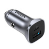 Ugreen fast car charger USB-A / USB-C 30W PD PPS gray (CD130)