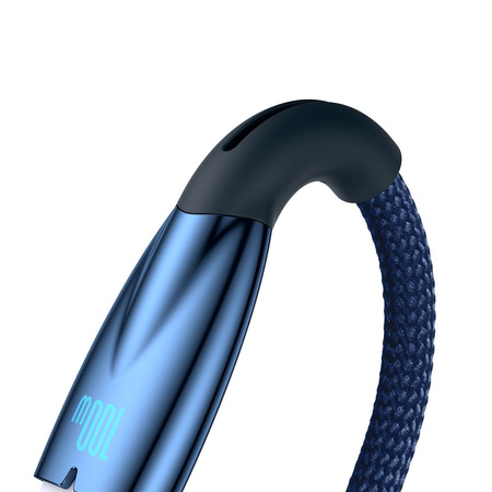 Kabel USB do USB-C Baseus Glimmer, 100W, 1m (niebieski)