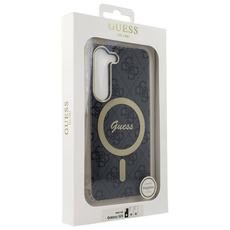 Guess GUHMS23SH4STK S23 S911 schwarz/schwarzes Hardcase 4G MagSafe