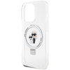 Karl Lagerfeld KLHMP14LHMRSKCH iPhone 14 Pro 6,1&quot; weiß/weiß Hardcase Ringständer Karl&amp;Choupette MagSafe