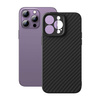 Armored case for iPhone 14 Pro compatible with MagSafe Baseus Synthetic Fiber tempered glass - black