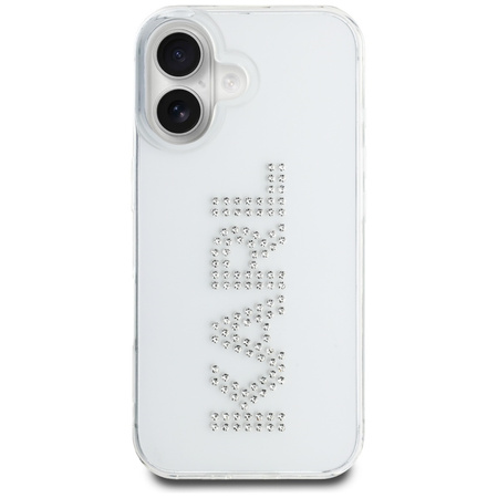 Oryginalne Etui IPHONE 16 Karl Lagerfeld IML Rhinestones Logo transparentne
