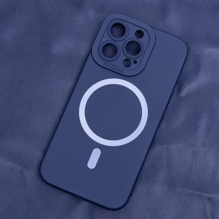 Nakładka Silicon Mag do iPhone 15 Plus 6,7" ciemnoniebieska