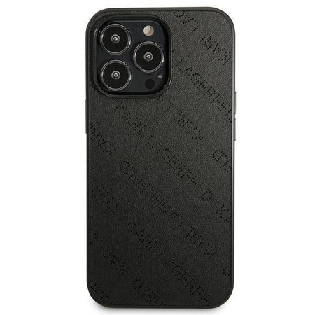 Oryginalne Etui IPHONE 13 PRO Karl Lagerfeld Hardcase Perforated Allover (KLHCP13LPTLK) czarne