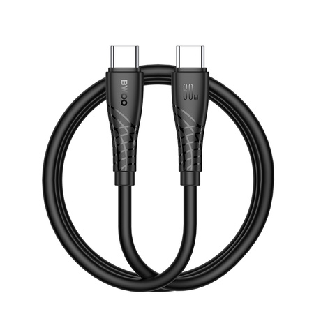 BWOO kabel USB-C - USB-C 1m 60W 3A czarny BO-X318C-C