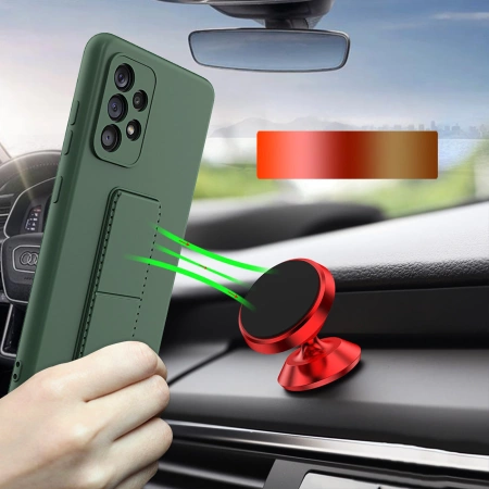 Wozinsky Kickstand Case Silikon Ständer Cover für Xiaomi Redmi Note 11 Pro schwarz