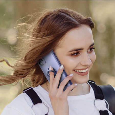 Futerał SILICONE RING do IPHONE 15 PRO MAX fioletowy