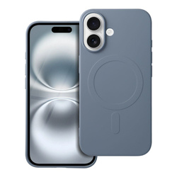Futerał SILICONE MAG COVER (big hole) kompatybilny z MagSafe do IPHONE 16 jasny niebieski