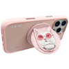 Etui Nimmy Glasses Cool Cat MagSafe do    iPhone 16 Pro różowy