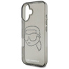 Original Handyhülle IPHONE 16 Karl Lagerfeld Hardcase IML Rhinestones Karl Head schwarz