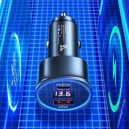 USAMS Ład. sam. 1xUSB+1xUSB-C C26 95W (only head) Fast Charge czarny/black CC146TC01 (US-CC146)