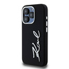 Oryginalne Etui IPHONE 15 PRO MAX Karl Lagerfeld Silicone Metal Script Logo czarne