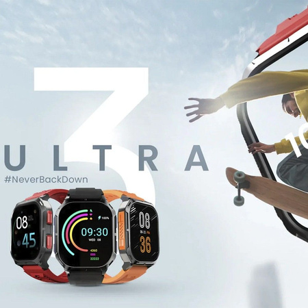 HIFUTURE smartwatch sportowy z fukncją rozmowy ULTRA3 (IP68) czarny