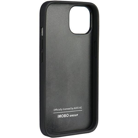 Audi Echtleder iPhone 12/12 Pro 6,1" schwarz/schwarz Hardcase AU-TPUPCIP12P-Q8/D1-BK