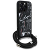 KARL LAGERFELD futerał do IPHONE 16 PRO KLHCP16LPGGRMPCK kompatybilny z MagSafe (CRSSBY Grained PU W/ Pattern & Logo) czarny