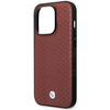 Original Case IPHONE 14 PRO MAX BMW Leather Diamond Pattern (BMHCP14X22RFGR) burgundy