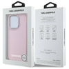 Original Case IPHONE 15 PRO Karl Lagerfeld Hardcase FW Metal Plate MagSafe (KLHMP15LPGMSRPP) pink