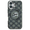 Karl Lagerfeld nakładka do iPhone 16 6,1&quot; KLHMP16SHMCKMHK czarna Hardcase IML Monogram Karl&Choupette Head MagSafe