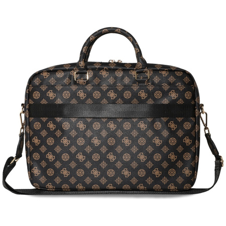 Bag LAPTOP 16" Guess 4G Peony Front Pocket Zipper Triangle Logo black