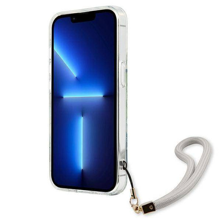 Schutzhülle IPHONE 13 MINI Guess Hardcase Flower Strap (GUHCP13SHFLSN) grün