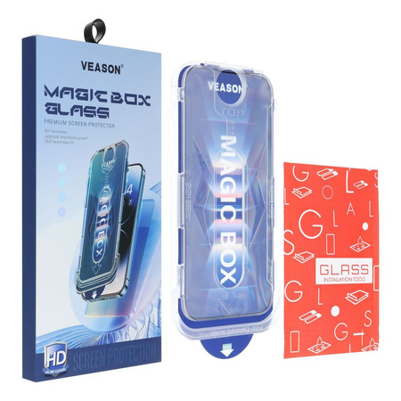 Szkło Hartowane 6D Pro Veason Easy-Install Glass - do Iphone 12 / 12 Pro czarny