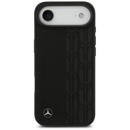 Mercedes Leather Laurel Leaves MagSafe Case for iPhone Air - Black