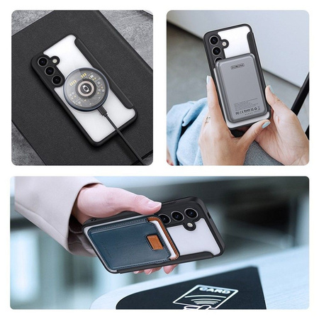 Dux Ducis Skin X Pro Hülle für Samsung S24+ mit Magnetring und Klappe – Schwarz