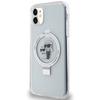 Karl Lagerfeld KLHMN61HMRSKCH iPhone 11 / Xr 6.1&quot; white/white hardcase Ring Stand Karl&amp;Choupette MagSafe