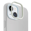 Uniq Lino Hue iPhone 15 Hülle 6,1&quot; Magclick Charging Hellgrau/Kreidegrau