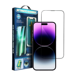 5D Full Glue Tempered Glass - do iPhone 17 Air czarny + aplikator