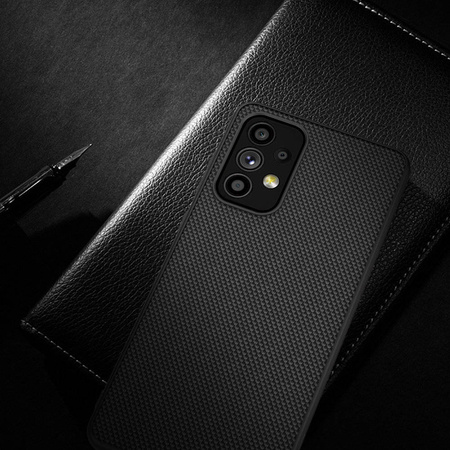 Nillkin Textured Case eine strapazierfähige, verstärkte Hülle mit Gelrahmen und Nylon auf der Rückseite des Samsung Galaxy A73 schwarz