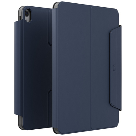 Etui UNIQ Rovus Snapmount Magnetic 360   Rotating Detachable do iPad Air 11" (M2/M3) / iPad Air 10.9" (2022/2020) granatowy