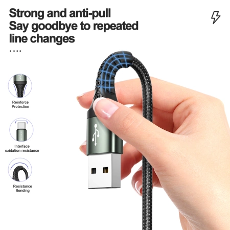 JELLICO Kabel B12 Lightning 3.1A 2M schwarz