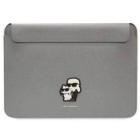 Karl Lagerfeld Hülle KLCS14SAKCPMG 14" Silber/Silber Saffiano Karl&Choupette