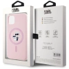 Etui Karl Lagerfeld Silicone Karl&Choupette MagSafe na iPhone 11 - różowe