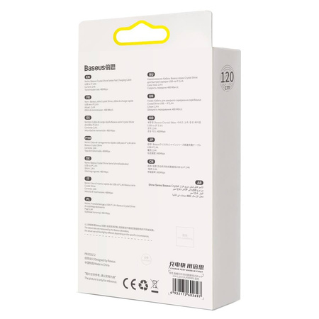 Baseus Crystal Shine Series Fast Charging Data Cable USB to iP 2.4A 1.2m Blue