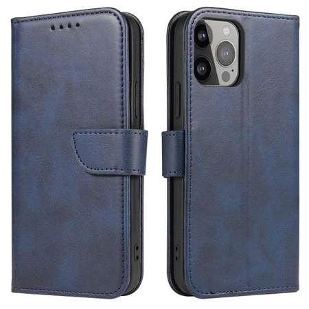 Magnet Case for Samsung Galaxy S23 flip cover wallet stand blue