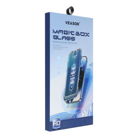 Szkło Hartowane 6D Pro Veason Easy-Install Glass - do Iphone 15 Pro Max czarny