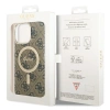 Guess IML 4G MagSafe Case für iPhone 15 Pro Max - Braun