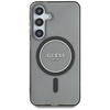 Etui Guess Glitter Circle Classic Logo MagSafe do Samsung Galaxy S25 czarny