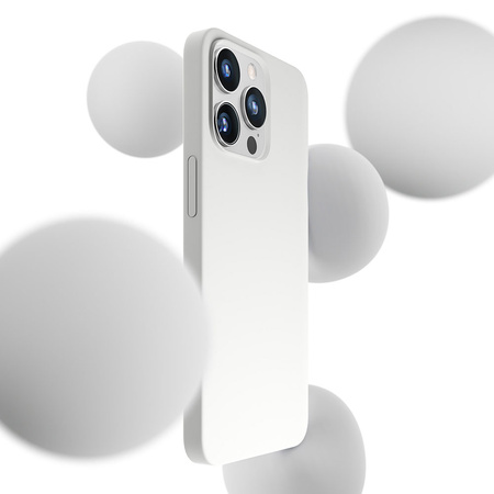 Apple iPhone 15 Pro Max - 3mk Hardy Silicone MagCase Silver-White