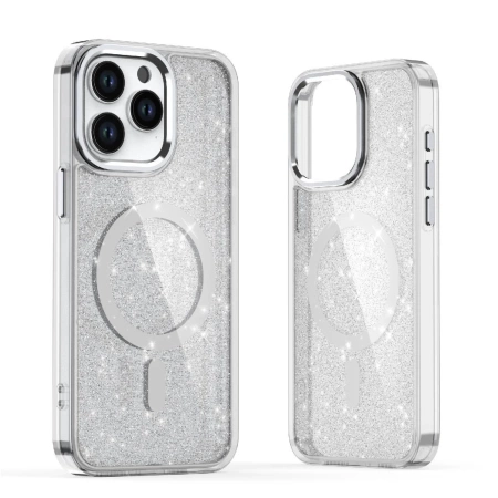Glitter Case mit MagSafe für Samsung Galaxy A16 5G - Weiß
