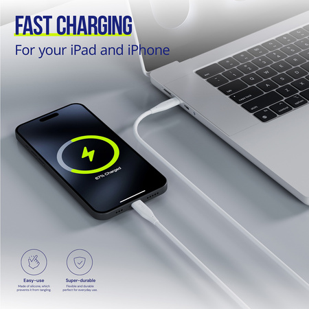 Allity kabel AUC-02 USB-C - USB-C 1,0 m 60W biały