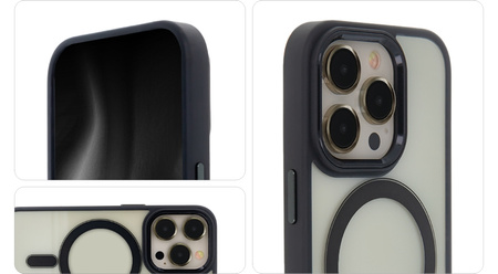 Nakładka Satin Elegant Mag do iPhone 15 Pro Max 6,7" czarna