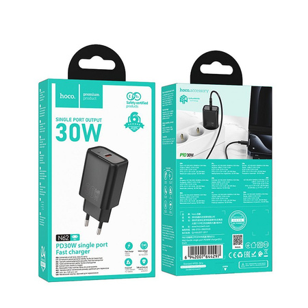 HOCO ładowarka sieciowa Typ C PD QC 30W N62 czarna