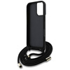 Original Handyhülle IPHONE 16 PLUS Guess 4G Big Logo Cord Stap Crossbody braun